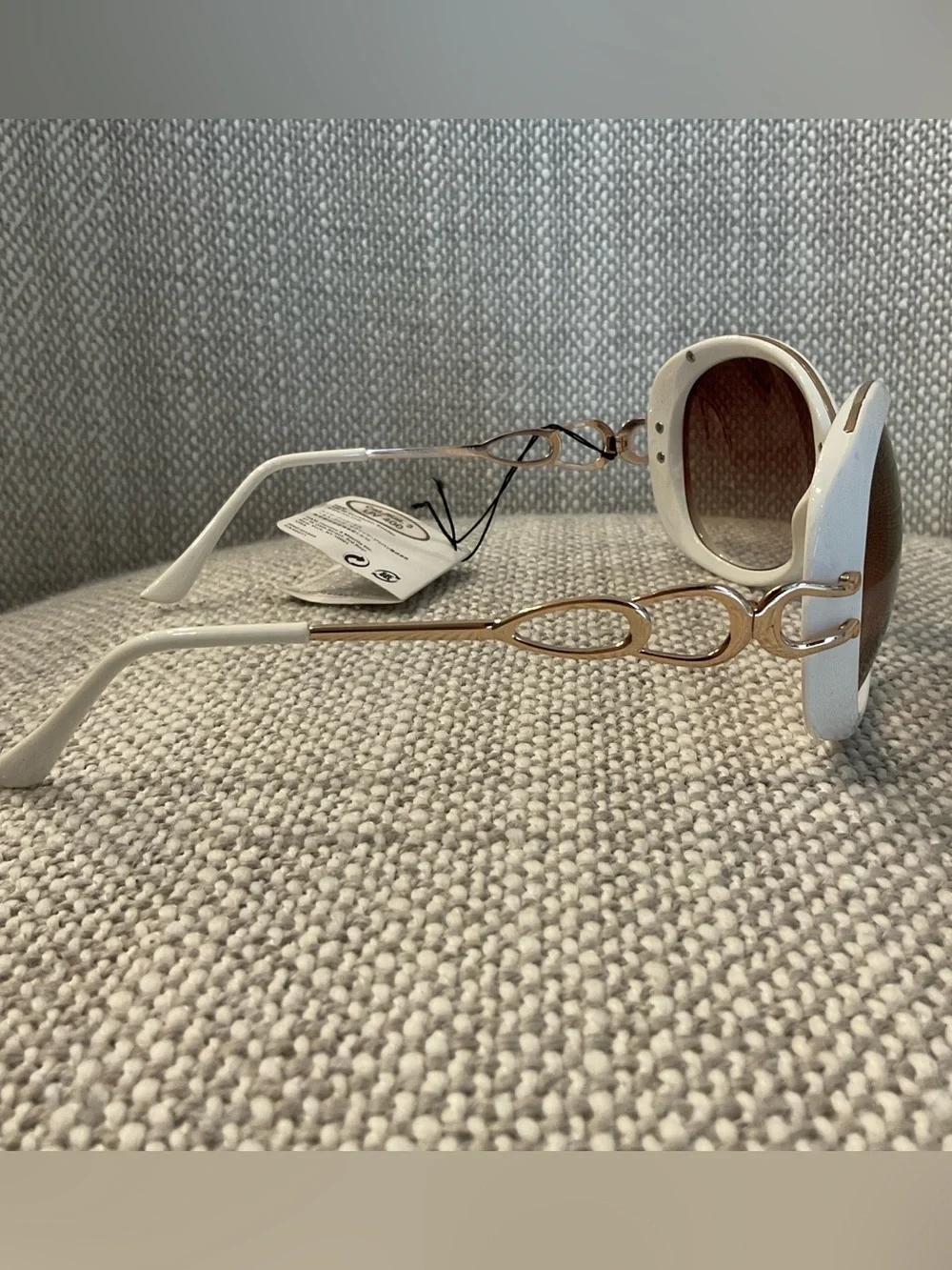 H&M White & Gold Oversized Sunglasses